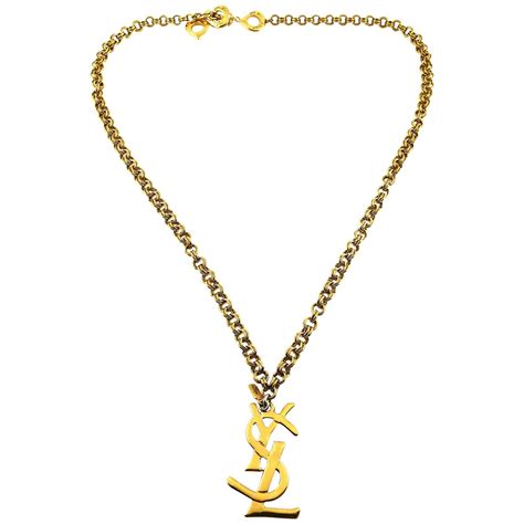 vintage ysl pendant necklace|ysl men's rings.